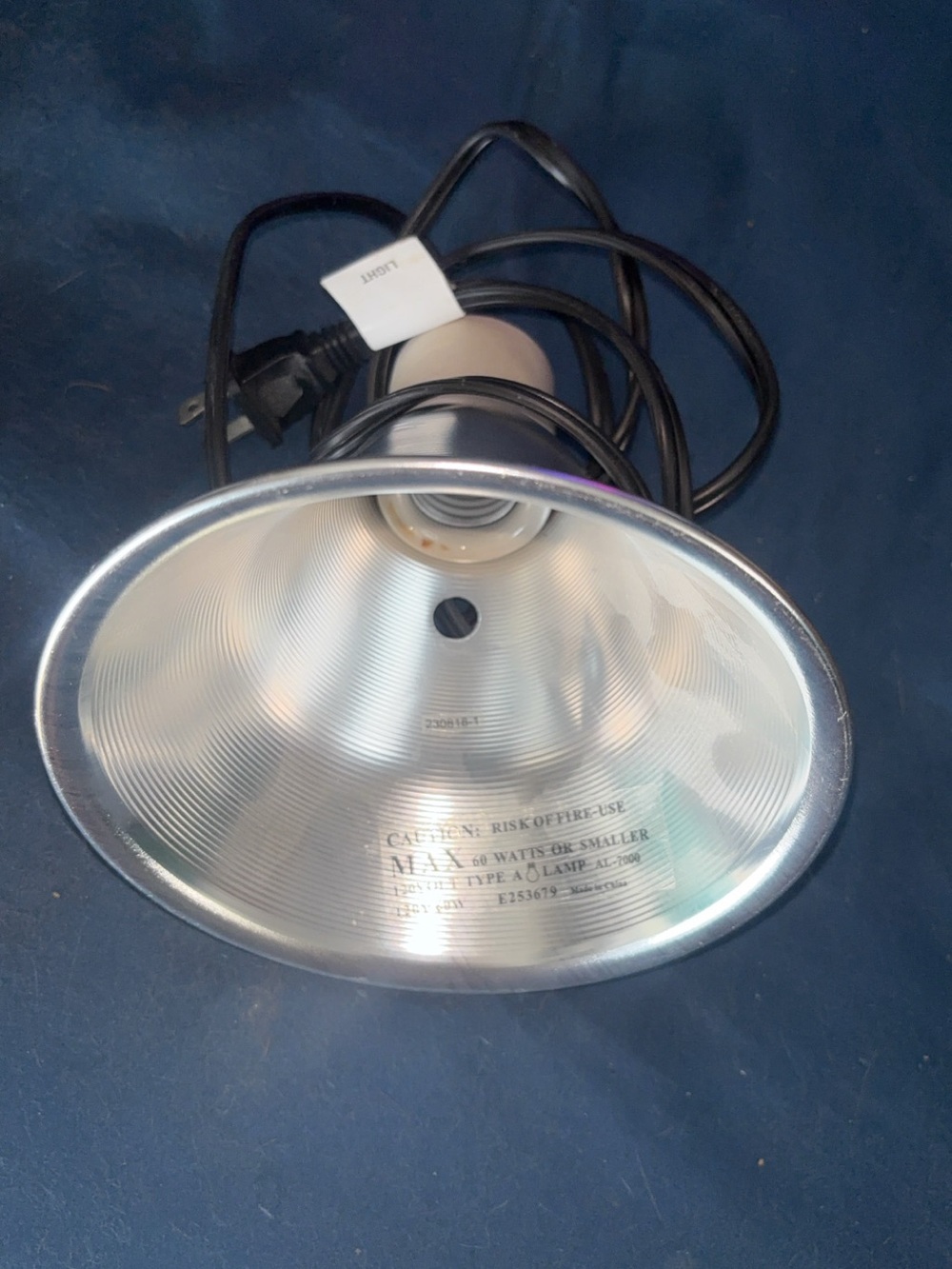 Source Unknown Silver Reflector Clamp Lamp